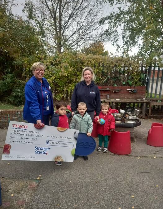 We have received £1,500 through Tesco’s Fruit & Veg Grants